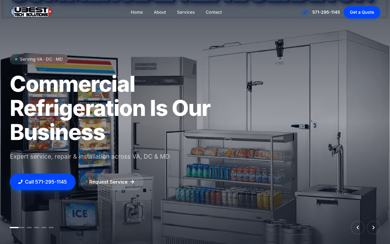 UBEST Tech Solutions website screenshot